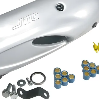Zdjęcie produktu dla Układ wydechowy LeoVince kompletny układ SITO z homologacją, stalowy do Yamaha Aerox LC 50 Kat od 2004 r