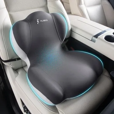 Ergonomisches Sitz- und Lendenkissen, Memory-Schaum, Grau