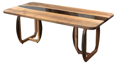 Immagine prodotto di Tavolo, stile moderno, colore marrone, nuovo, comodo, per la sala da pranzo, forma rettangolare, confortevole