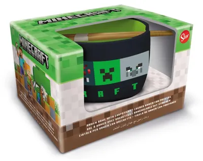 Obrázok produktu pre Minecraft ramien miska a paličky, darčekový set