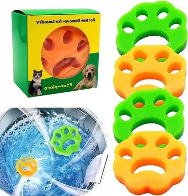 Immagine prodotto di Raccoglitore di peli per lavatrice, set da 4 pezzi, riutilizzabile, per cani