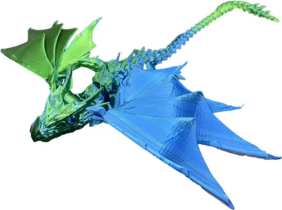 Produktbild von 3D-gedruckte fliegende Drachenfigur mit beweglichen Gelenken, geflügelte Drachenfigur, bewegliches Drachenmodell, Fidget-Spielzeug, Tischdekoration, Ornament C