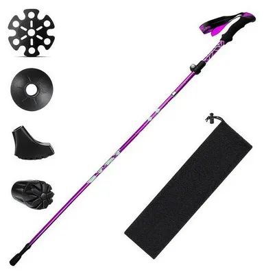 Obrázek produktu pro Teleskopická hůl z hliníku, nastavitelná, 110–125 cm, na turistiku a lyžování