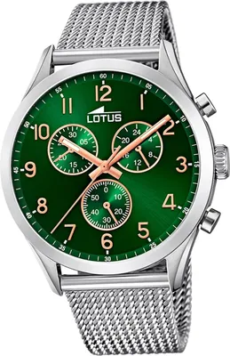 Image de Lotus en acier inoxydable pour hommes montre bracelet argenté de luxe minimaliste D2UL18637/2