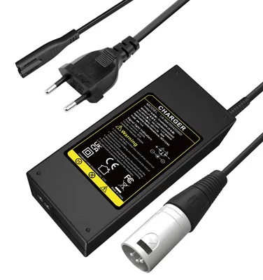 Zdjęcie produktu dla Ładowarka do rowerów elektrycznych Labtec, 42V/36V, 2A, kabel do ładowania akumulatora 36V z wtykiem XLR 3-pin