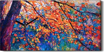 Produktbild von Dekor Leinwand Uhr Wandbilder 60x30 Foto Bild Malerei Baum bunte Wasser - schwarze Hände