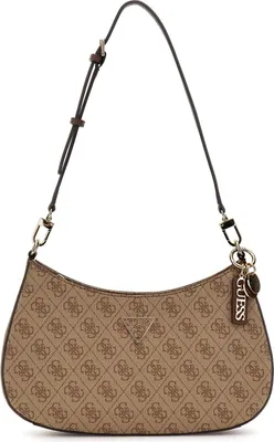 Zdjęcie produktu dla GUESS HWBG9672180 NOELLE II TOP ZIP SHOULDER BAG Woman Schultertasche latte logo brązowy