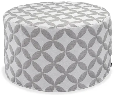 Produktbild von H.O.C.K. Luna Outdoor Hocker rund Pouf ø60x40cm hellgrau
