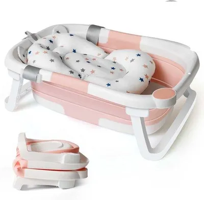 Produktbild von Badeckig - XXL - Opklapbares Badkissen - Pink - für Babys - mit Standaardkissen - für große Babycaden