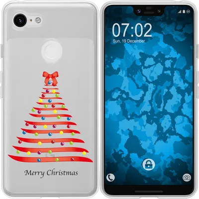 Produktbild von PhoneNatic Case kompatibel mit Google Pixel 3 XL Silikon-Hülle X Mas Weihnachten Weihnachtsbaum M1