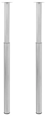 Image de 2 x pied télescopique Pied de table nickel brossé 710mm-1100mm