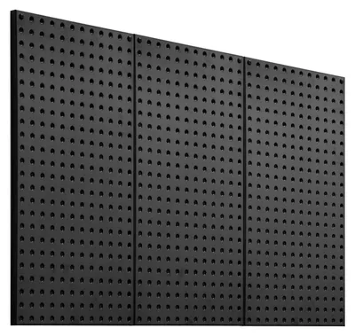 Produktbild von VEVOR Metall-Pegboard-Panels, 24" x 12" Pegboard, 4 Panels, Schwerlast-Pegboard-Wandorganisator mit Zubehör, für Wohnzimmer, Garage, Werkzeuglagerung, Büroorganisation, Bastelraum, Küche, Zuhause, Schwarz, 3 Hängende Bretter, Ohne Zubehör-b
