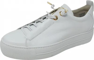 Image de Paul Green Sneaker 5017-008, cuir lisse, blanc, femme