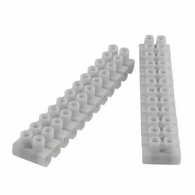 Produktbild von Unitec 2 Stück Lüsterklemme Verbindungsklemme 12polig x 1,0-4,00mm² weiß