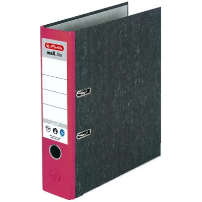 Image de herlitz 5171301 maX.file nature Ordner rot marmoriert Karton 8,0 cm DIN A4