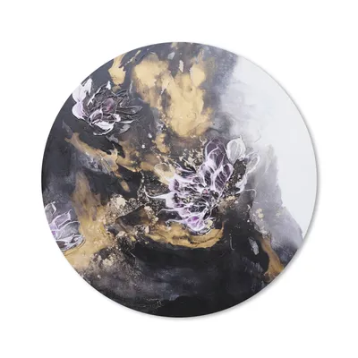 Produktbild von MuchoWow® Mauspad Mousepad Abstrakt - Schwarz - Grau - Farbe 20x20 cm - Mousepads - Maus Mat - Pad - Mausunterlage - Schreibtischmatte
