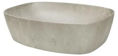 Zdjęcie produktu dla Umywalka Nablatowa Ceramiczna 50,5X38,5 Cm Matowa Powierzchnia Owalna