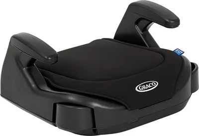 Produktbild von Graco Booster Basic R129, Autokindersitz ab ca. 7 bis 12 Jahre (135 bis 150 cm), Sitzerhöhung ohne Rückenlehne, Getränkehalter, schwarz, Black