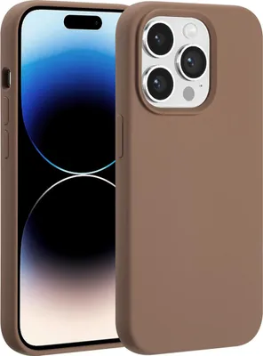 Zdjęcie produktu dla Accezz Liquid Silicone Backcover z MagSafe dla Apple iPhone 14 Pro - Jasnobrązowy
