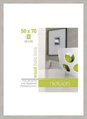 Produktbild von accent by nielsen Holz Bilderrahmen Apollon, 50x70 cm, Silber