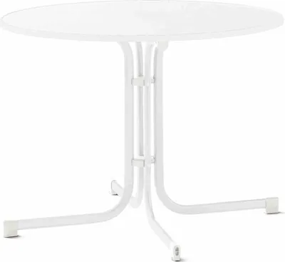 Produktbild von Gartentisch >213395< in weiß, Mecalit-Pro, Stahl - 72x100cm (HxD)