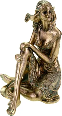 Produktbild von Formano Figur Dekofigur aus Keramik Dame sitzend 17x17cm bronzefarben