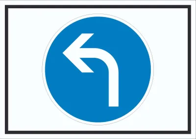 Produktbild von Schild Fahrtrichtung links Symbol A2 (420x594mm)
