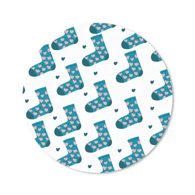 Produktbild von MuchoWow® Mauspad Mousepad Socken - Schnittmuster - Herzen 20x20 cm - Mousepads - Maus Mat - Pad - Mausunterlage - Schreibtischmatte