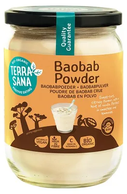 Productafbeelding van Terrasana Raw Baobab Poeder In Glas (190 gr)