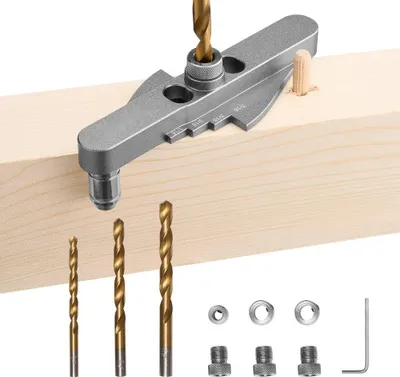 Immagine prodotto di Dima per tasselli autocentrante - Dima per tasselli con punta - Dimensioni della punta 6,4/7,9/9,5 mm - Attrezzature artigianali