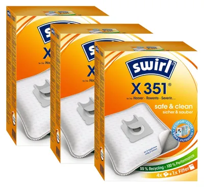 Produktbild von 3 x Swirl X 351 MP Plus AirSpace Staubsaugerbeutel Staubbeutel Microvlies