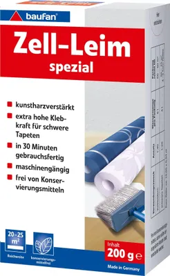 Produktbild von Baufan Zell-Leim spezial - 200g I Kunstharzverstärkter Spezial Tapetenkleister m
