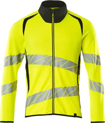 Produktbild von MASCOT 19184-781-1709-L, Sweatshirt, Mann, Schwarz, Gelb, L, 104 cm, Baumwolle, Polyester