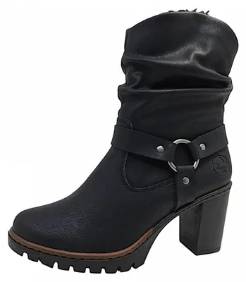 Produktbild von Rieker Damen Winterstiefeletten Schwarz Kunstleder Größe: 41