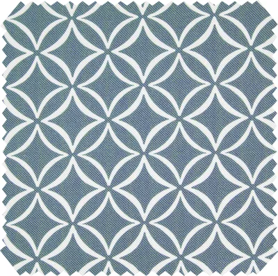 Produktbild von novely® HANAU EVITA - Dekostoff mit Kreisen-Rauten-Print - Robuster Möbelstoff - Pflegeleichte Meterware 1lfm - Farbe: 33 Blaugrau