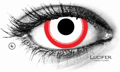 Zdjęcie produktu dla Kolorowe soczewki kontaktowe Lucifer® Saw White - 2 sztuki (1 para), bez recepty