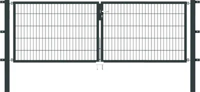 Produktbild von Alberts Doppeltor Flexo mit Zubehör, zum Einbetonieren, anthrazit, Breite 300 cm, Höhe 100 cm