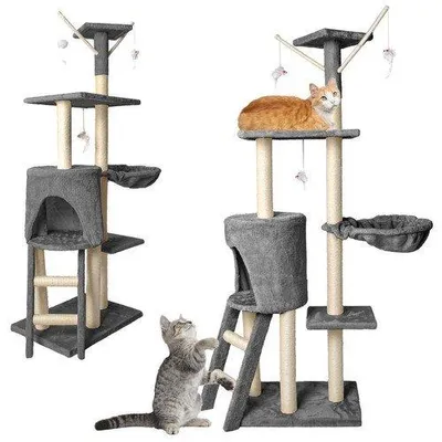 Immagine prodotto di Albero per gatti 138 cm, grigio