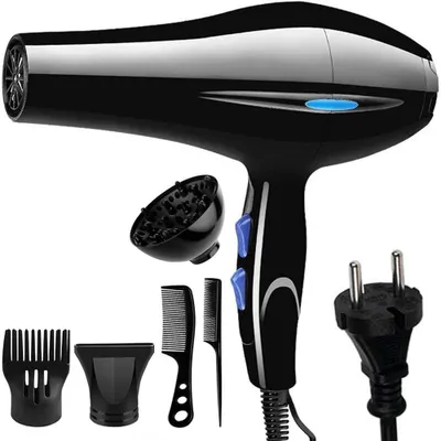 Produktbild von Haartrockner Ionen Fön 900W mit Stylingdüsen und Diffusorr Föhn für Familie Windgeschwindigkeiten Haarstyling Temperaturstufen Kaltluft Modus Retoo
