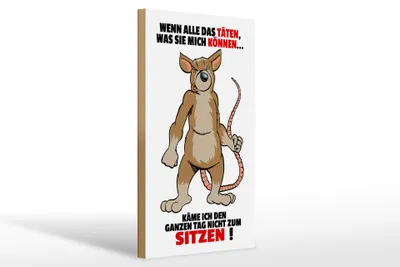 Produktbild von Holzschild Spruch 20x30cm wenn alle täten was sie mich können