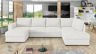 Obrázok produktu pre Sedačka do U na každodenné spanie TUCSON 1 - biela, pravý roh