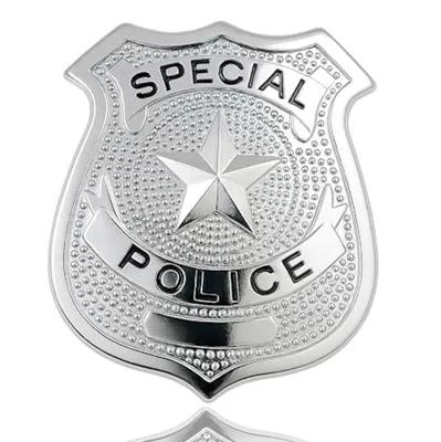 Produktbild von Police Abzeichen Metall silber – Polizeimarke Accessoire für Polizei SWAT FBI Kostüm – Fasching & Karneval