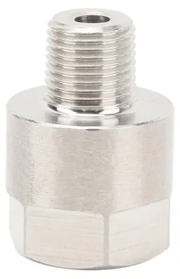 Image de Adaptateur pour manomètre d'huile, filetage extérieur 1/8 pouce NPT vers filetage intérieur M10x1,0, pour manomètres d'huile, de carburant, d'eau et de température