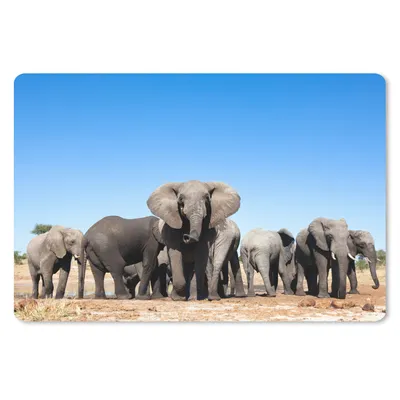 Produktbild von MuchoWow® Mauspad Mousepad Elefanten - Tiere - Wasser 27x18 cm - Mousepads - Maus Mat - Pad - Mausunterlage - Büroartikel - Desk Matten