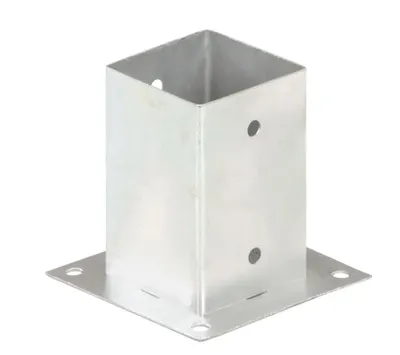 Image de vidaXL Ancrage de poteau 4 pcs. Métal galvanisé 91 mm