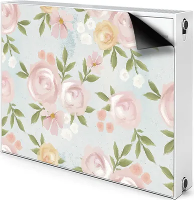 Produktbild von Magnet Radiator Magnet Mat Heizkörper Heizung Verkleidung Abdeckung 90x60 cm  - Blumen, Aquarelle