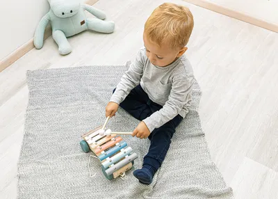 Zdjęcie produktu dla ZOPA Drewniany ksylofon do ciągnięcia, ksylofon