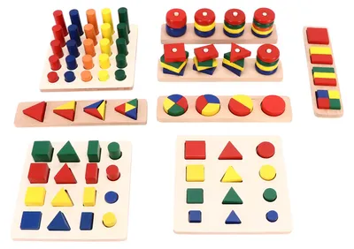 Zdjęcie produktu dla Drewniane puzzle dla dzieci, kolorowe klocki do sortowania, zabawki edukacyjne, prezent urodzinowy