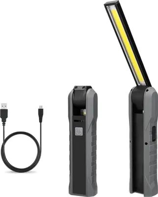 Produktbild von Wiederaufladbare LED-Arbeitsleuchte 1 Stück, Faltbare Inspektionsleuchte Mit Magnetfuß Und 270° Neigewinkel, Für Autoreparaturen Camping Und Handwerk