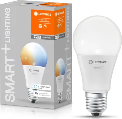Obrázek produktu pro LEDVANCE SMART+ WiFi Classic Tunable White, Chytrá žárovka, Wi-Fi, Bílá, Integrovaná LED, E27, 2700 K